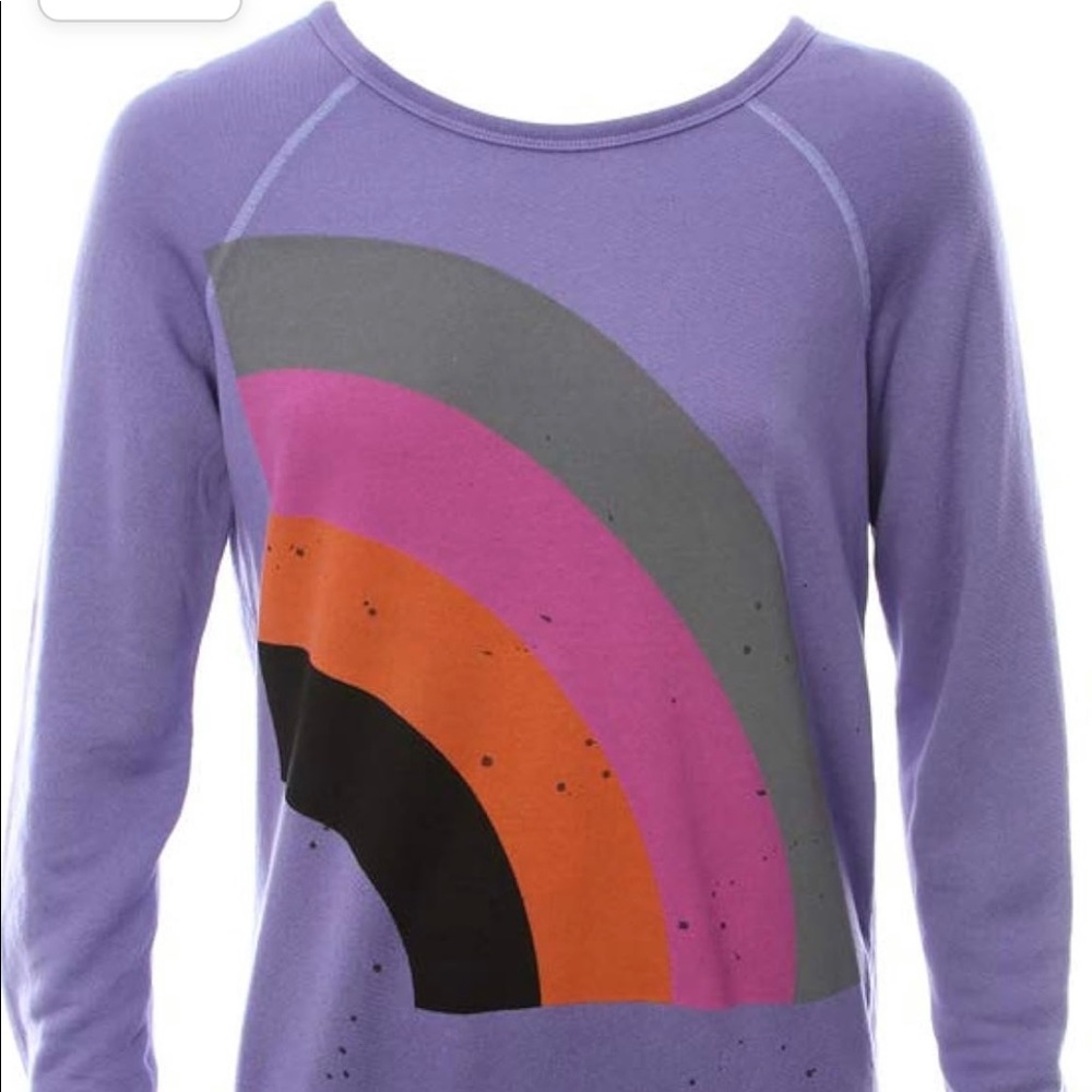 Free City Rainbow Jump Splash Raglan, Size Small